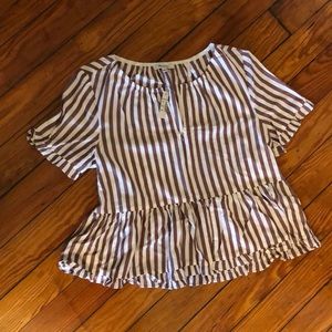 Super cute Madewell tunic with ruffled hem - sz L